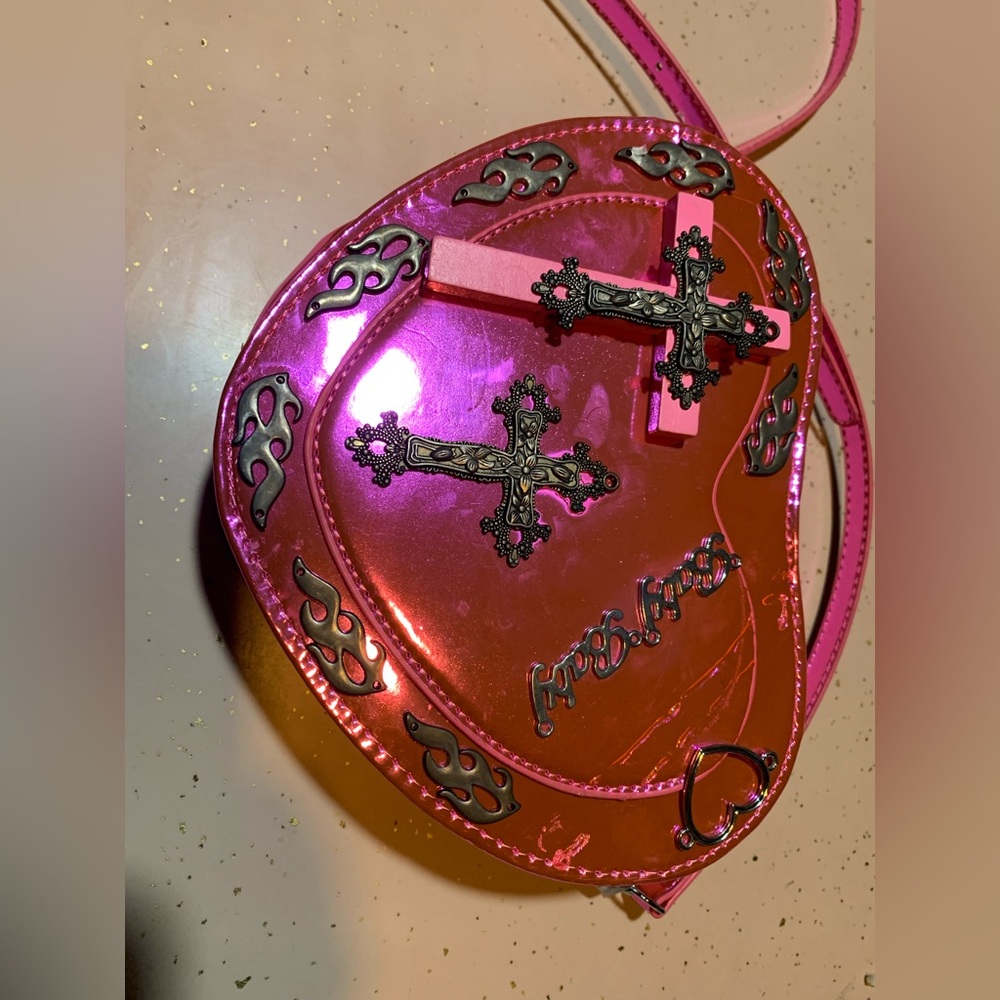 Gothic Punk purse bag Y2K Heart Cute Lolita shoulder bag for women